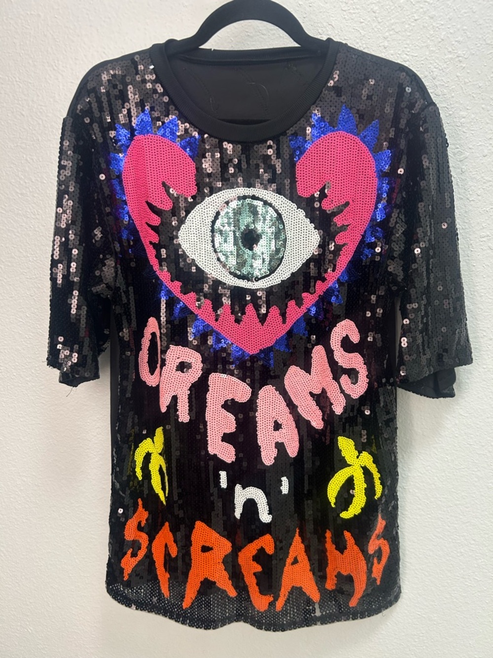 “Dreams and Screams” Sequin Shirt Dress